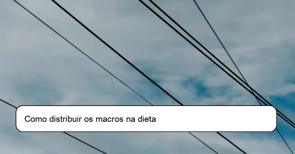 Como distribuir os macros na dieta