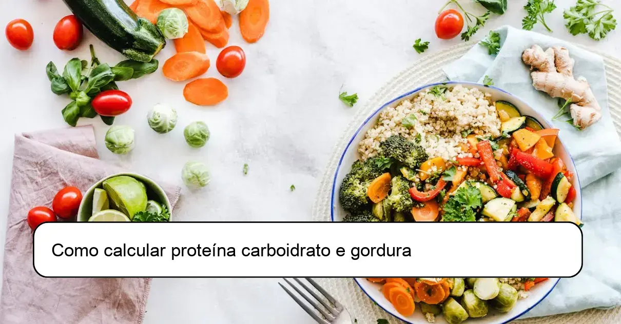 Como calcular proteína carboidrato e gordura